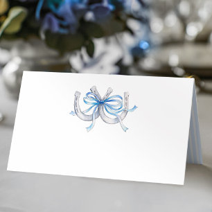 Convite de casamento aquarela com ferraduras e fit