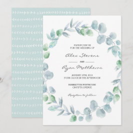 Convite De Casamento | Aquarela de jardim de eucal