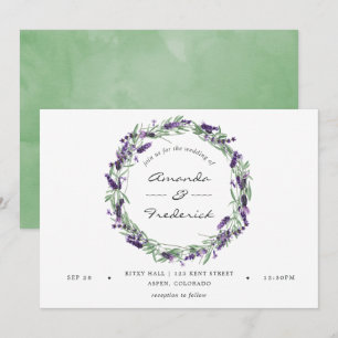 Convite de Casamento Aquarela Lavanda