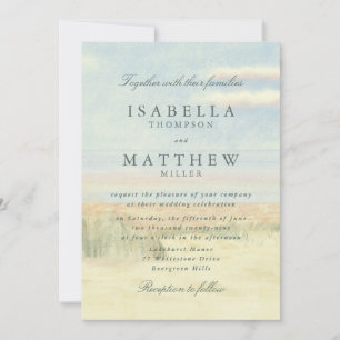 Convite de Casamento Aquarela Prado Ensolarado