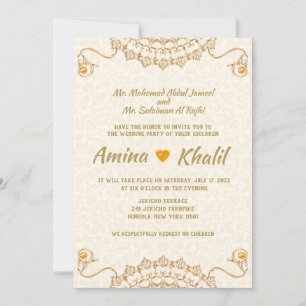 CONVITE DE CASAMENTO ÁRABE - Convite de Noivado