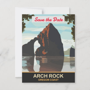 Convite de Casamento Arch Rock Oregon Coast