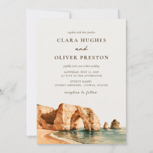 Convite de Casamento Arco de Falésia do Algarve em