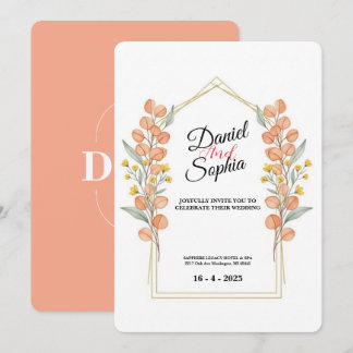 Convite de Casamento Arco de Verdura Elegante