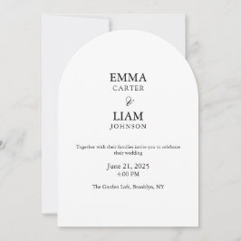 Convite de Casamento Arco Mínimo Editável Elegante
