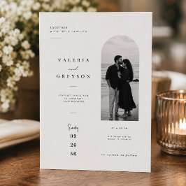 Convite de Casamento Arco Romântico Moderno .