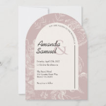 Convite de Casamento Arqueado Desenhado à Mão