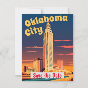 Convite de casamento Art Déco de Oklahoma City
