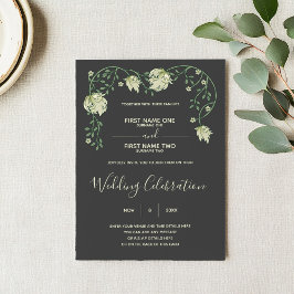 Convite de casamento Art nouveau