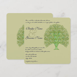 Convite de Casamento Árvore do Amor com Redemoinho