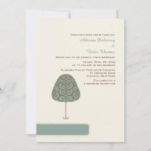 Convite de Casamento Árvore Sinuosa