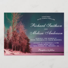 Convite de Casamento Aurora Forest Luzes do Norte