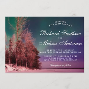 Convite de Casamento Aurora Forest Luzes do Norte
