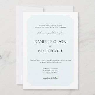 Convite de Casamento Azul Costeiro Personalizado