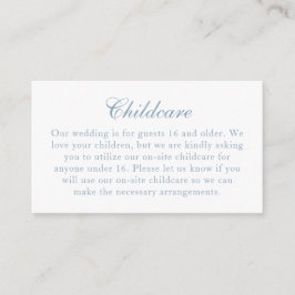 Convite de casamento Azul empoeirado com Cartão de