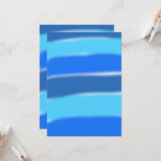 Convite de Casamento Azul Gradiente (Frente/Verso In Situ)