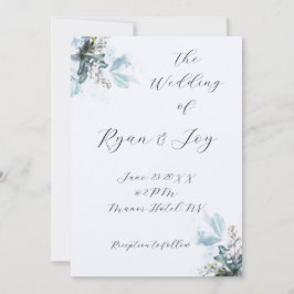 Convite de Casamento Azul Mais Claro