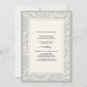 Convite de Casamento Azul Marinho Elegante – Poema