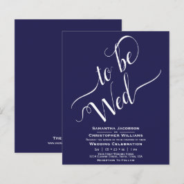 Convite de Casamento Azul Marinho Minimalista ORÇA