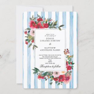 Convite de Casamento Azul Omphalodes