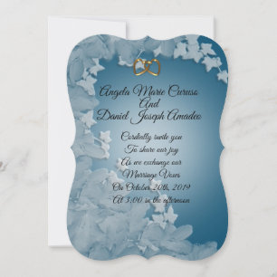 Convite de casamento, Azul Teal com a Ivy personal