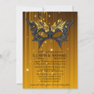 Convite de Casamento Baile de Máscaras