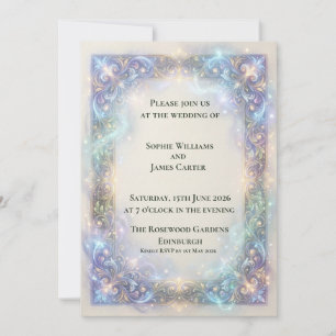 Convite de Casamento Barroco Celestial