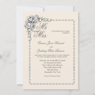 Convite de Casamento Barroco de Beleza
