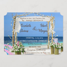 Convite de Casamento Beach Arbor Floral