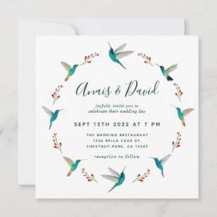 Convite de Casamento Beija-Flor