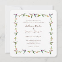 Convite de Casamento Beija-flor de Anna