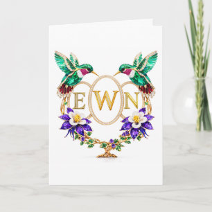 Convite de Casamento Beija-flor EWN Personalizado 