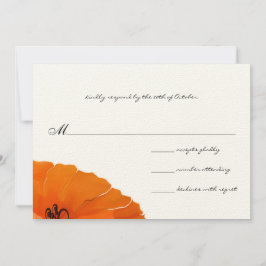 Convite de Casamento Belo e Elegante de Papoula