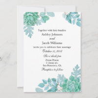 Convite de casamento bem sucedido. Mint convide fl