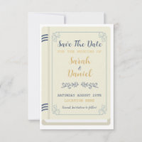 Convite de Casamento Biblioteca Book Save The Date