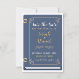 Convite de Casamento Biblioteca Salve a Data