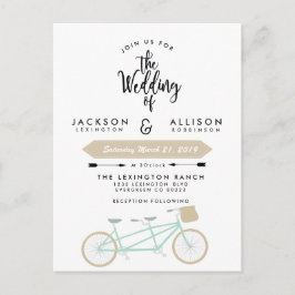 Convite de casamento Bicycle Duo