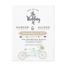 Convite de casamento Bicycle Duo