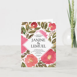 Convite de casamento Bloom Flowers