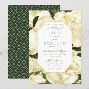 Convite de casamento *Blooms de Ouros*