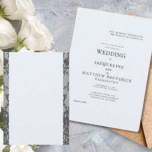 Convite de Casamento Blue Skies & Lace