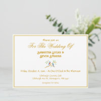 Convite de Casamento Bluebirds 5 x 7
