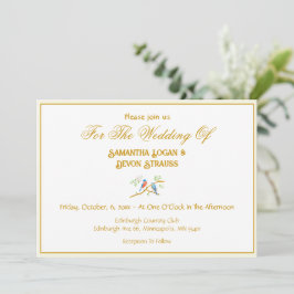Convite de Casamento Bluebirds 5 x 7