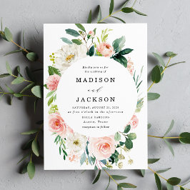 Convite de Casamento Blush Florals
