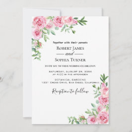 Convite de Casamento Blush Pink Bloom