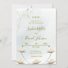 Convite de casamento Blush Rosa