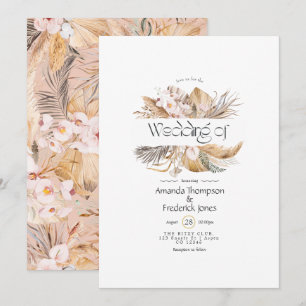 Convite de Casamento Boêmio Aquarela