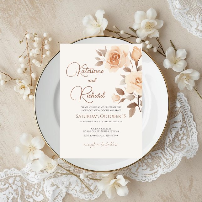 Convite de Casamento Boho (Criador carregado)