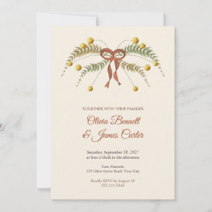 Convite de Casamento Boho Arco de Samambaia Billy
