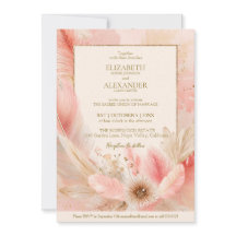 Convite de Casamento Boho Blossom